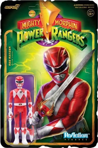 SUPER7 Power Rangers Red Ranger ReAction Figure Standard