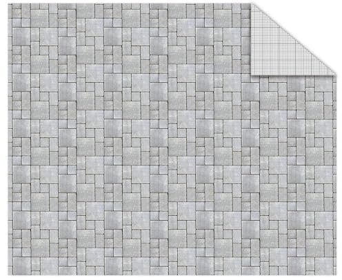 Ursus 11404608F - Fotokarton für Modellbau und Papier-Häuser, Pflastersteine, DIN A4, 300 g/qm, 10 Blatt, beidseitig bedrucktes Bastel-Papier, Motiv-Karton aus Frischzellulose für Papier-Kunstwerke