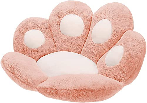 Katzenpfote Kissen faul Sofa Bürostuhl Kissen Bärentatze Warmer Boden süße Kissen Esszimmer Schlafzimmer bequemer Stuhl gesunder Boden weiß-3-pink||Large (Pack of 1)