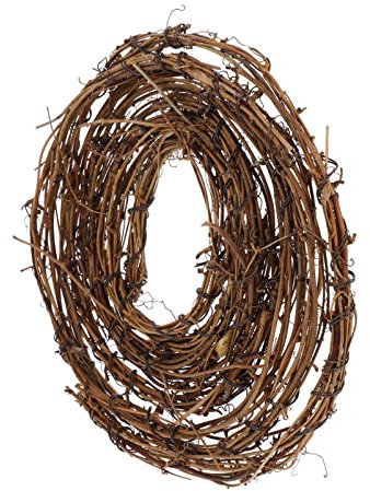 Weidenkranz Türkränze Zweig Girlande DIY Basteln Natürliche Weinrebe ?nze H?ngende Dekor für Hochzeitsfeiertagsfeier Home Tür Wanddekor 4. 6M Weinrebe Deko Kranz Rohling