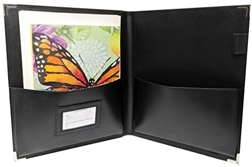 New! MSP Big Band Sheet Music Folder | 11.5 x 13.75 - Sheet Music Folios Storage Folder with Straps Closures for Band, Orchestra, Soloist, Piano - Instrument Player (MSP-240-Black)