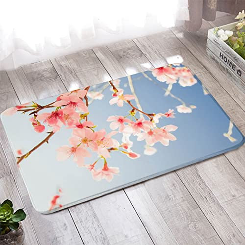 Taracarpet Teppich, Fußmatte Außen 60X90cm Rosa Braun Rosa Blumen Muster für Badezimmer Küche