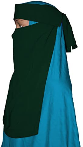 niqab Damen Half Nosepiece Face Cover Veil Breathable Clothing For Muslim Islam Islamic Hijab Hejab Women Burqa Jilbab Abaya, Siehe Bilder, Einheitsgröße