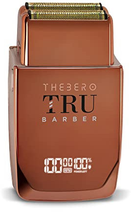 TRU BARBER - Rasierer herren elektrisch Shaver barber Thebero 10.000 U/min, Professioneller Folienrasierer für Herren 0 mm