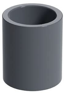 PVC Grey Metric Plumbing Fittings Pipe Tubing for Aquarium Fish Tank Pond Solvent Weld Plumbing Connectors (Straight Coupling, 50mm)