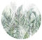 murando - Rond Papier peint Motif Rétro années - 230x230 cm Décoration Murale XXL Original Poster Tableaux Muraux Tapisserie Photo Trompe l'oeil - fleurs plantes nature des buissons b-A-0696-bg-b