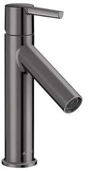 hansgrohe AXOR Starck Einhebel-Waschtischmischer 100 mit Hebelgriff ohne Zugstange, 10003330, Farbe: Polished Black Chrome