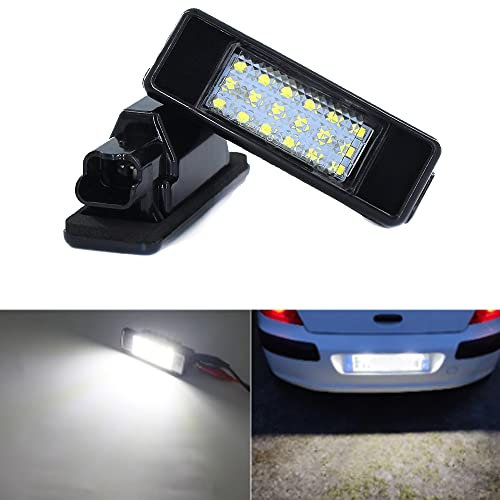 Bynome Led Kennzeichenbeleuchtung Glühbirnen CanBus Fehlerfrei Nummernschildbeleuchtung SMD für PEUGEOT 207 106 1007 307 308 3008 406 407 508,CITROEN BERLINGO C2 C3 C4 C5 C6 C8