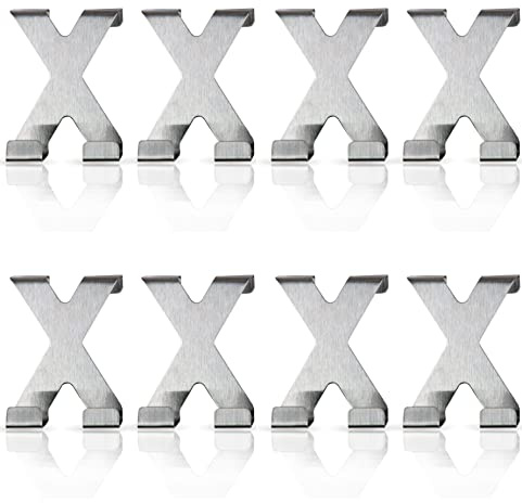 Bestlivings Türhaken zum einhängen, 8er Set (16 Haken) - Garderoben - Haken für 2cm Türfalz, Fensterhaken Metall ohne Bohren Kleben, Kinderzimmer, Flur, Küche