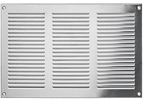 Steinberg14 Rejilla de Ventilación de Acero Inoxidable 300x200mm, con Protección Contra Insectos, ideal para ventilación, medidas 30x20 cm