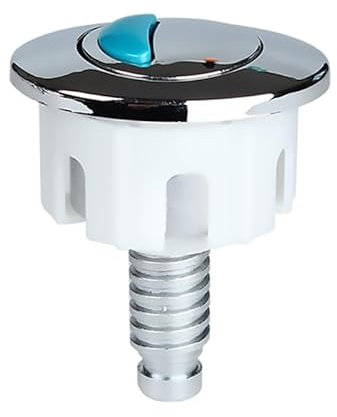 Shinekoo Botón pulsador de inodoro de doble descarga de ahorro de agua, cabezal redondo, interruptor de doble pulsador, cisterna, botón de repuesto para tanque de ahorro de agua, barra de baño