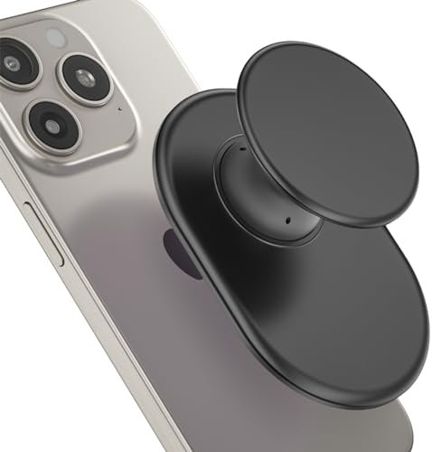 AUROX Magnetic Phone Grip Holder for Magsafe Phone Grips, Magnetic Expandable Collapsible Grip Stand Holder with Kickstand for Magsafe Stand Compatible with iPhone 16 15 14 13 12 Series, Black