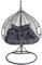 2mGoods Hängesessel mit Gestell für 2 Personen, Korbhängesessel Outdoor & Indoor, Hängekorb Sessel Outdoor Garten, mit Gestell und XXL Rückenkissen, Polyrattan Hängestuhl 2 Personen (Anthrazit)