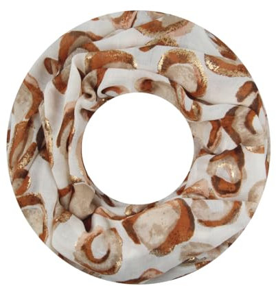 Majea Damen Loop Schal Schlauchschal Halstuch (880025) (braun 15)