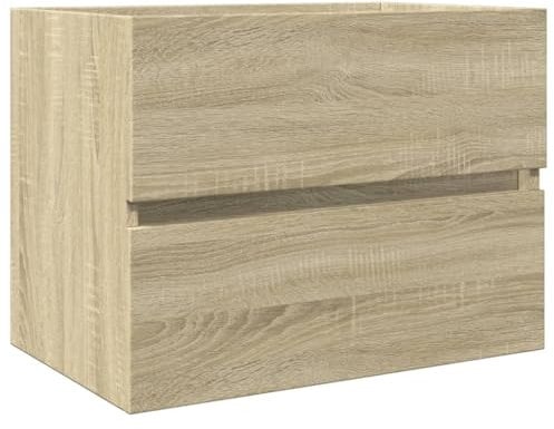 vidaXL Armario de Lavabo contrachapada Roble Sonoma 60x38,5x45 cm, Armario de Lavabo, Armario de baño, Mueble de tocador, gabinete de baño