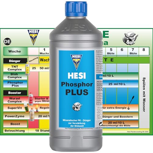 Hesi Phosphor Plus 1L – Hochwirksamer Phosphor- und Kaliumdünger für optimale Blüte und Fruchtbildung – Spezieller PK-Dünger zur Unterstützung der Blütenphase