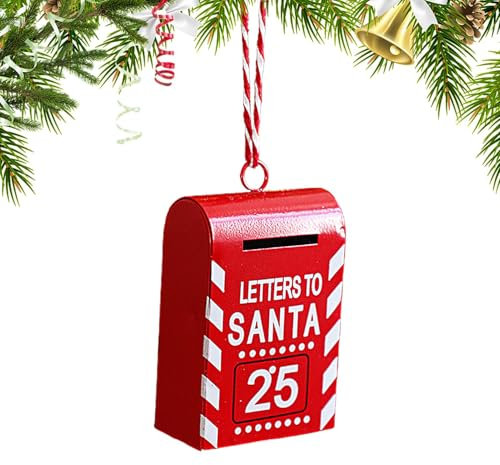 Ornamento per cassetta postale, Ornamento natalizio per cassetta postale in ferro - Lettere a Babbo Natale Cassetta postale,Ornamento natalizio da appendere per cassetta postale, decorazioni natalizie