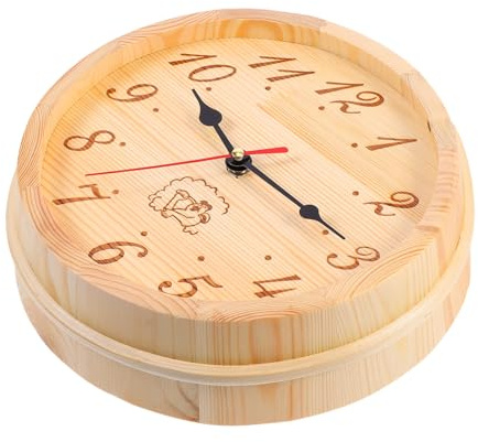 Dekorative Sauna Uhr, Wandhängend, Feuchtigkeitsresistent | Saunaausstattung für Dampfraum und Wohnzimmer, Dekorative Zeitschaltuhr, Uhr für Sauna