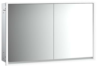 Emco loft Lichtspiegelschrank, 1200mm, 2 Türen, Unterputzmodell, 979805119, Farbe: Aluminium