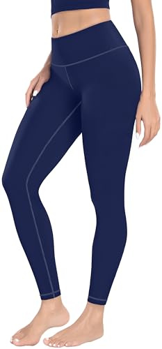 MIRITY High Waist Leggings for Women - Full Length Buttery Soft Workout Stretchy Yoga Pants Navy Blue
