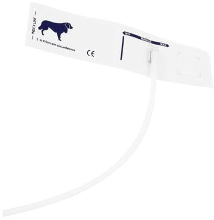 1 Stück, Blutdruckmanschette für Haustiere, aus Vliesstoff 5-9,5cm | Leichtes, Nichtinvasives Zubehör für Postoperative Kontrolle, Veterinärmedizinische Anwendung, Kleine Gliedmaßen