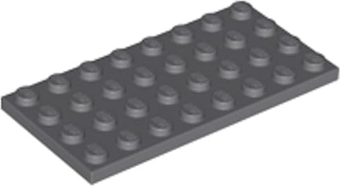 LEGO Plate Building Base 4 x 8, Part 3035 (Dark Bluish Gray, 2, Bricks)