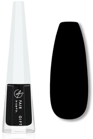 Schwarzer Nagellack Matt, großes Volumen schnell trocknender Nagellack, Schnell trocknender und Lang anhaltender Farbe Nail Art DIY Home Maniküre Geschenk für Frauen DIY Nageldesign (BLACK)