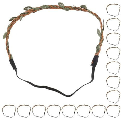 iplusmile 20pcs Adjustable Rope Woven Headbands for Women, Secure Fit Party Hair Headbands Natural Craft Leaves, Fashionable and Versatile Hair Accessories for Party Wear