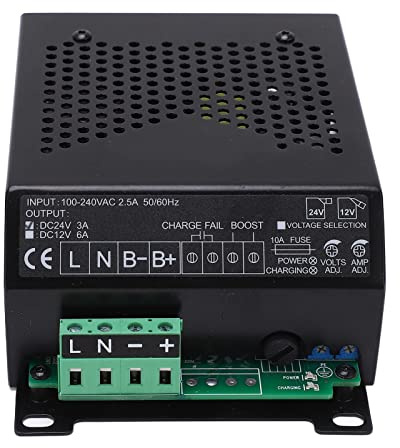 Chargeur de Batterie de générateur LBC2403 et Chargeur d'accumulateur pour Applications Dynamo, entrée 100-240 V, Construction en Alliage de Fer et d'aluminium, Structure