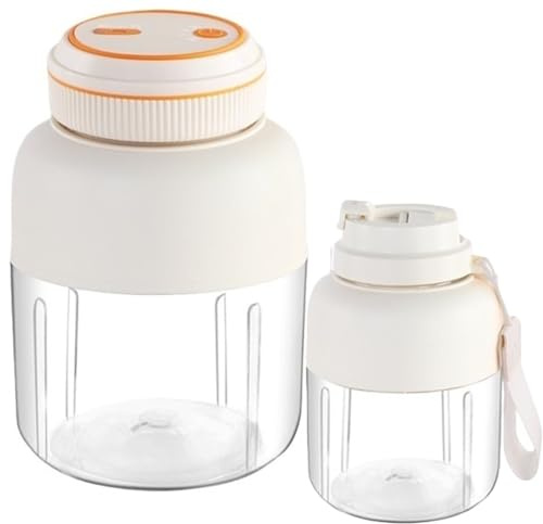 Taza Exprimidora Inalámbrica Portátil, Batidora Recargable Inalámbrica, 38 Cuchillas De Acero Inoxidable, Licuadora Personal De 28/45 Oz for Batidos, Trituración De Hielo(White*28OZ)
