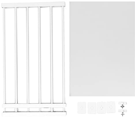 CLZothique Adjustable Tension Rod Shelf, Expandable Closet Shelf for Cabinet Wardrobe, Space Saving Nail Free Telescopic Storage Shelf with Steel Tube, 16.5 in Width (75‑120cm / 29.5‑47.2in Length)