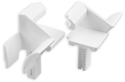 DIWARO® Einlauftrichter für Mini-Rolladen Führungsschienen, für Blendenkappen an Vorbaurolladen | für Standard Profil | 16 mm | weiß
