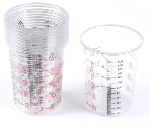 Fast Mover Tools - Bicchieri in plastica per miscelare la vernice, 600 cc, 10 pezzi