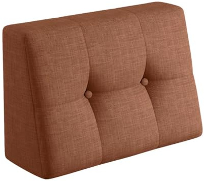 sunnypillow Palettenkissen für Gartenmöbel - Rückenkissen 60x40x20/10cm - Rückenpolster für Bett und Sofa - Palettenpolster für Palettenmöbel - Gesteppte Kissen mit Knöpfen - Rückenlehne Orange