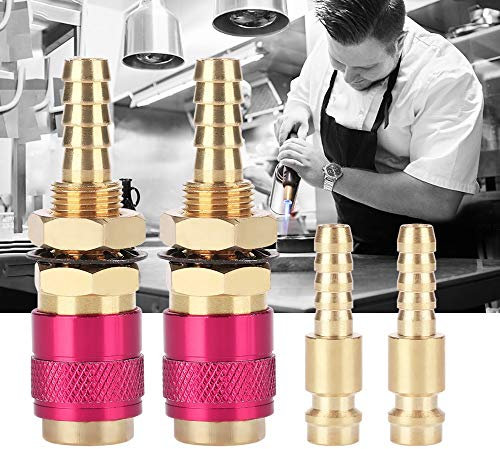Duokon 8mm Schnellkupplungen ,Wassergekühlte and Gas Adapter Schnellkupplung Fitting Stecker Für Wig-Schweißbrenner 2 Stücke Anschluss