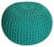 Voglrieder Sitzpouf Strickhocker Grobstrick handgeknüpft Ø 55 cm grün