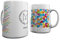 Mikah® Set 2 tazze colorate - MUG Ceramica, Capacità 350ml