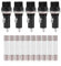 EBTOOLS Sicherungshalter-Stecker, 5 Stück, Montage auf Platine, Schraubverschluss, Montage auf Schalttafel, für Glassicherungen, 6 x 30 mm, AC 125 V, 15 A/250 V, 10 A