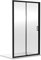 Nuie SQSL10BP Rene | Modern Bathroom 6mm Toughened Safety Glass Reversible Sliding Shower Enclosure Door, 1000mm, Satin Black