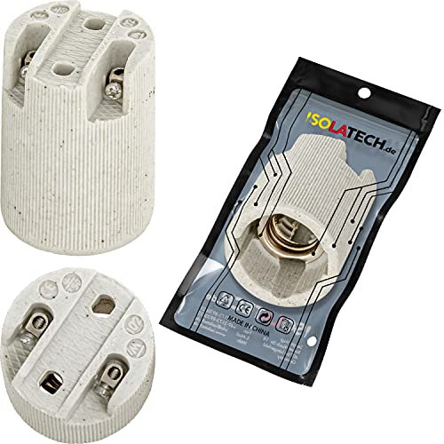 ISOLATECH 1pc E14 douille de lampe céramique LED lampes à économie d'énergie (max.250V/4A) ampoules Accueil Cuisine Réfrigérateur Salle de bains Plafond Support encastrer résistant à la chaleur