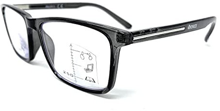 VENICE EYEWEAR OCCHIALI Mehrfokale Lesebrille, progressiv, Alterssichtigkeit, müde Sicht, progressiv, Design in 5 Farben, VENICE MULTIFOCUS - Dioptrien: 1 bis 3,5, grau, +2,50