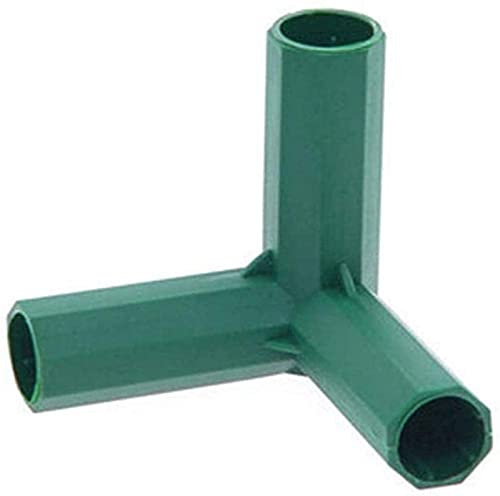 15 Pieces 16MM Greenhouse Frame Connectors Plastic Coated Canes Connector PVC Fitting Stable Support Gardening Building Fruit Supports Cages Netting Frames Fencing Cane Rods Stakes Connectors 3 Way