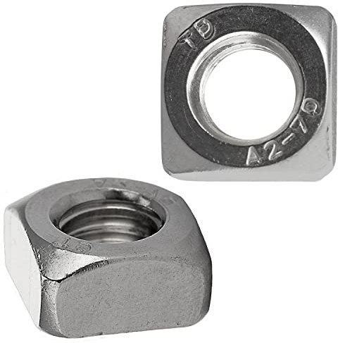 FASTON® Vierkantmuttern M8 Edelstahl A2 V2A (200 Stück) Einlegemutter DIN 557 Gleitmutter Quadratmuttern Vierkant-Mutter Mutter Vierkant Muttern Einlegemuttern