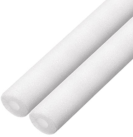 sourcing map Lot de 2 housses d'isolation pour tuyau en mousse - 1 m x 1 cm x 3 cm - Blanc