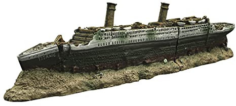 Aquarium Titanic Shipwreck Dekorationen, Harz Material Dekorationen, Tank Versunkenen Ornament Aquarium Umwelt Freundliche Decor