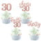 SYKYCTCY 36Pack 30th Birthday Cupcake Toppers Glitter Cheers to 30 Cake Toppers Hello 30 Thirty Cupcake Picks for 30th Birthday Anniversary Party Cake Decoratons Supplies Rose Gold