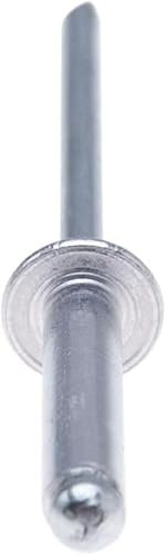 4mm x 18mm Rivets Aveugles en Alliage, Paquet de 50 – Rivets pour Métal, Rivet à Tête Bombée, Corps en Aluminium et Mandrin en Acier Pop Rivets pour Fixation en métal – Rivets Poussoirs