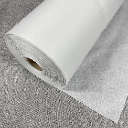 Tela entretela de poliéster para planchar, accesorios de costura de una sola cara, forro adhesivo ligero, fusible, 100 cm de ancho, 2 metros (blanco 30 g - 2 metros)
