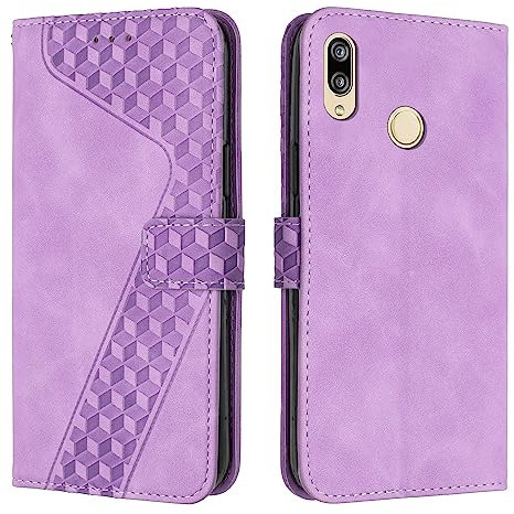 YIRRANZD Custodia per Huawei P20 Lite, Cover a Libro in Pelle PU con Slot Cart e Silicone TPU Bumper, Flip Caso Portafoglio Cover per Huawei P20 Lite (Viola)