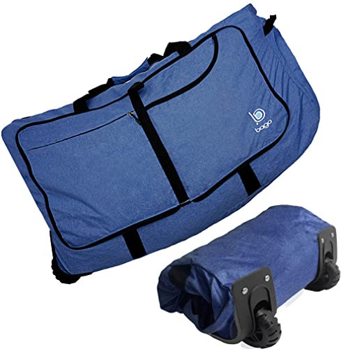 Bago Rolltasche mit Rollen, 68,6 cm, 76,2 cm, 78,7 cm, 80 l, 100 l, 120 l, faltbare Wochenendtasche, wasserdichte Reisetasche, strapazierfähige, leichte Reisetasche für Reisen, Rolltasche mit Rollen,
